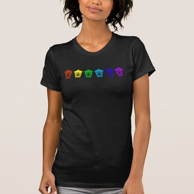 T-shirt Chemise arc-en-ciel (Devant)