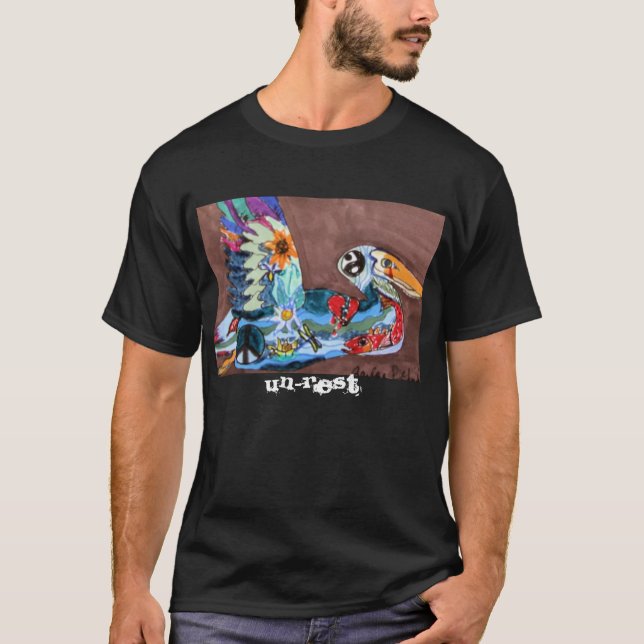 T-shirt Chemise, art de pélican, Côte du Golfe, art de (Devant)