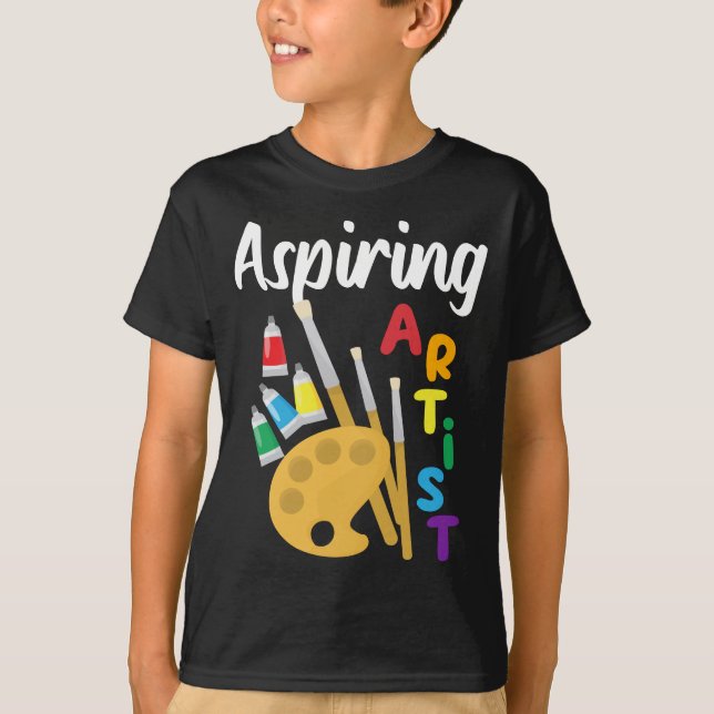 T-shirt Chemise Artiste Aspirante - Artistes Peintres Pale (Devant)