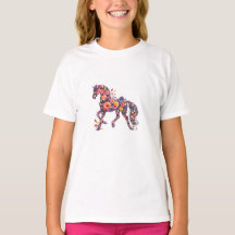 Chemise artistique fleur de cheval floral