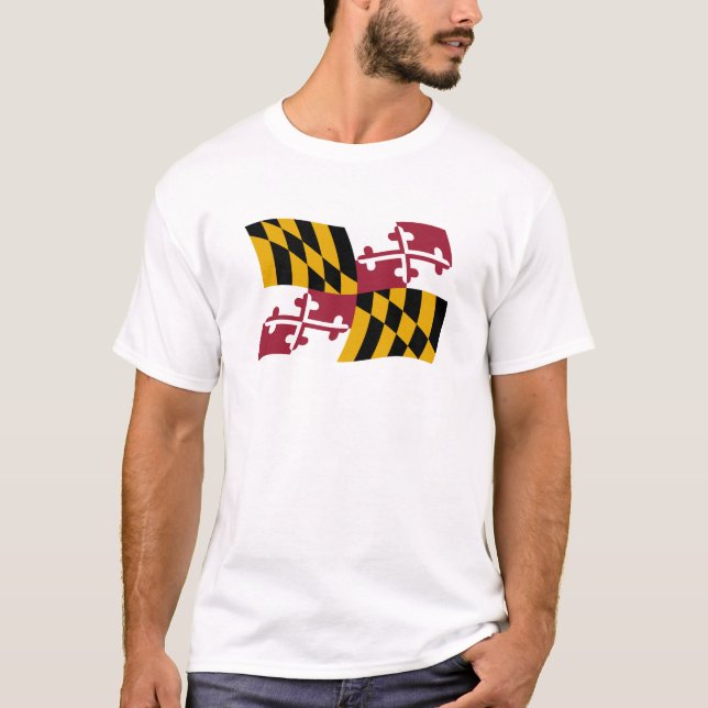 T-shirt Chemise au drapeau du Maryland (Devant)