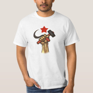 T-shirt Chemise augmentée de marteau et de faucille de