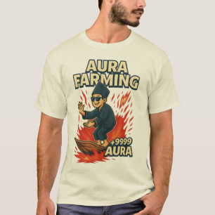 T-shirt Chemise Aura Farming,T-Shirt Pacu Jalur Aura Farmi