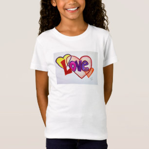 T-Shirt Chemise avec Art de Mot Inspirant de Bagues de Cœu