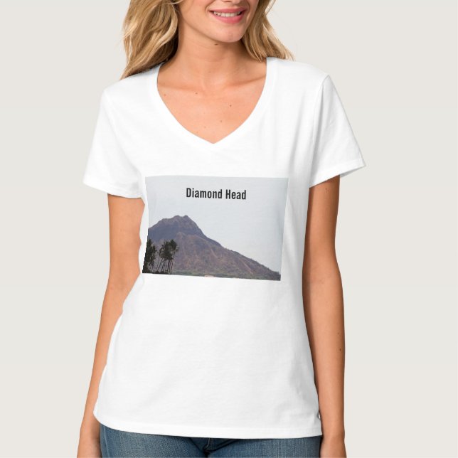 T-shirt Chemise avec la tête iconique Hawaï de diamant (Devant)