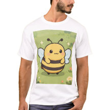 Chemise avec mascotte d'abeille mignonne – Nature