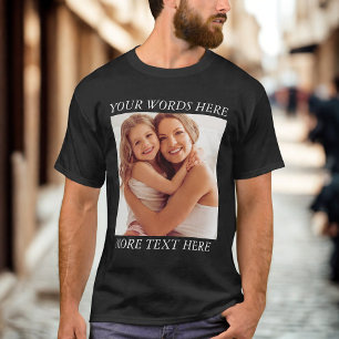 T-shirt Chemise avec photo personnalisée et texte personna