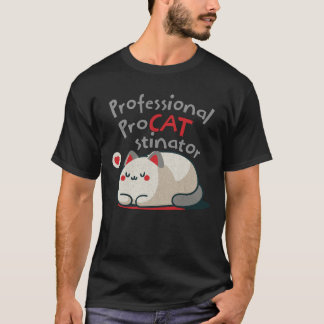 T-shirt Chemise avec Procatstinator Professionnel dessus