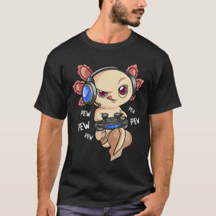 T-shirt Chemise Axolotl Enfants Garçons Joueurs - Jeu Vidé
