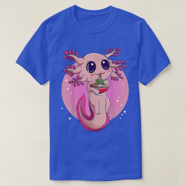 T-shirt Chemise Axolotl Pour Femmes Filles, Nood Ramen Jap (Design devant)