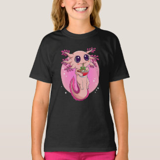 T-shirt Chemise Axolotl Pour Femmes Filles, Nood Ramen Jap