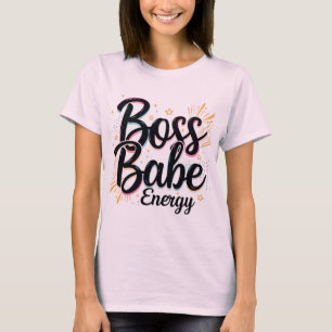 T-shirt Chemise Babe Boss Black & Silver