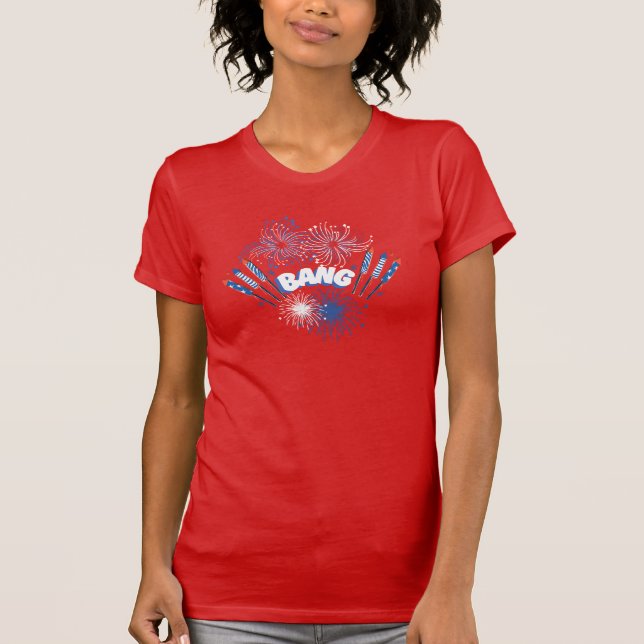 T-shirt Chemise BANG feux d'artifice / Jour de l'Indépenda (Devant)