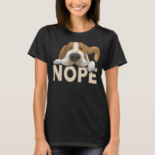 T-shirt Chemise Basset Non Aujourd'Hui Pas Drôle Maman Pap