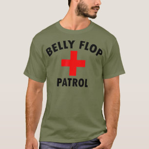 T-shirt Chemise Belly Flop Funny Piscine Life Guard