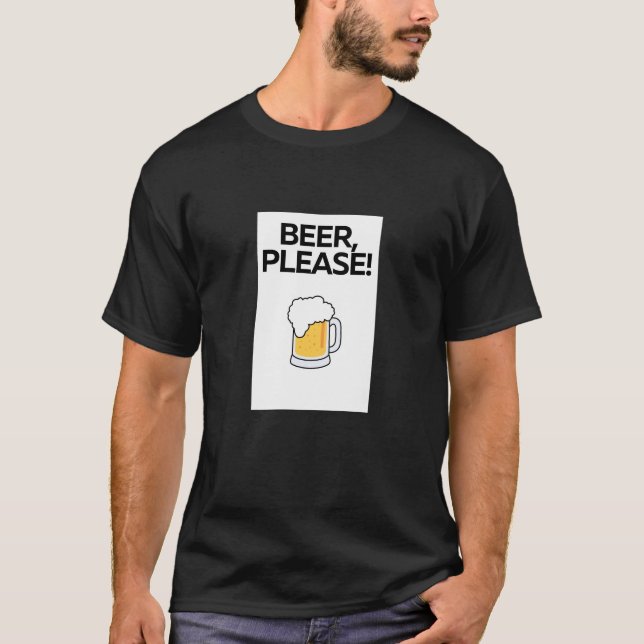 T-shirt Chemise Bière S'il Vous Plaît (Devant)