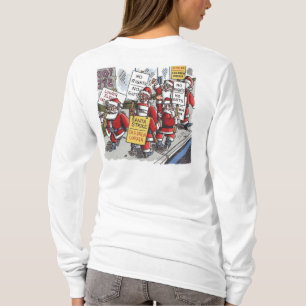 T-shirt chemise blanche à manches longues pour femmes Sant