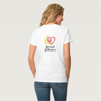 T-shirt Chemise blanche en V pour femmes Bread & Roses