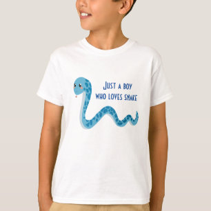 T-shirt Chemise bleu serpent mignonne pour les enfants