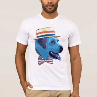 T-shirt Chemise bleue de Démocrate de chien