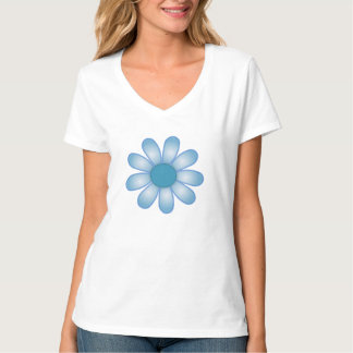 T-shirt Chemise bleue de fleur