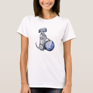T-shirt Chemise bleue de teckel de saule