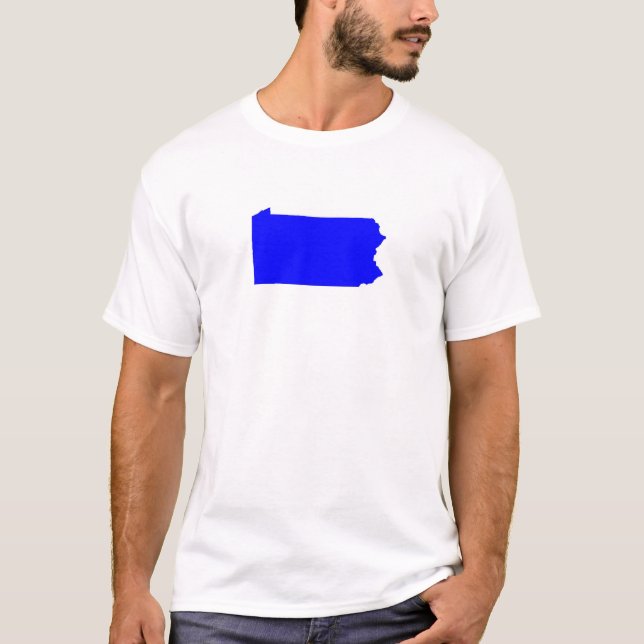 T-shirt Chemise bleue d'état de la Pennsylvanie (Devant)