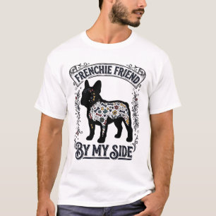 T-shirt Chemise Bouledogue Français Floral Vintage Amoureu