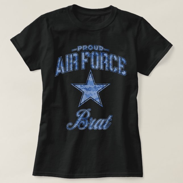 T-shirt Chemise Brat de la Force aérienne pour les femmes, (Design devant)