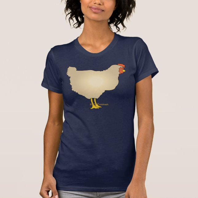 T-shirt Chemise bronzage d'art de poulet (Devant)