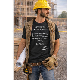 T-shirt Chemise Cadeau Définition Ouvrier de Construction 