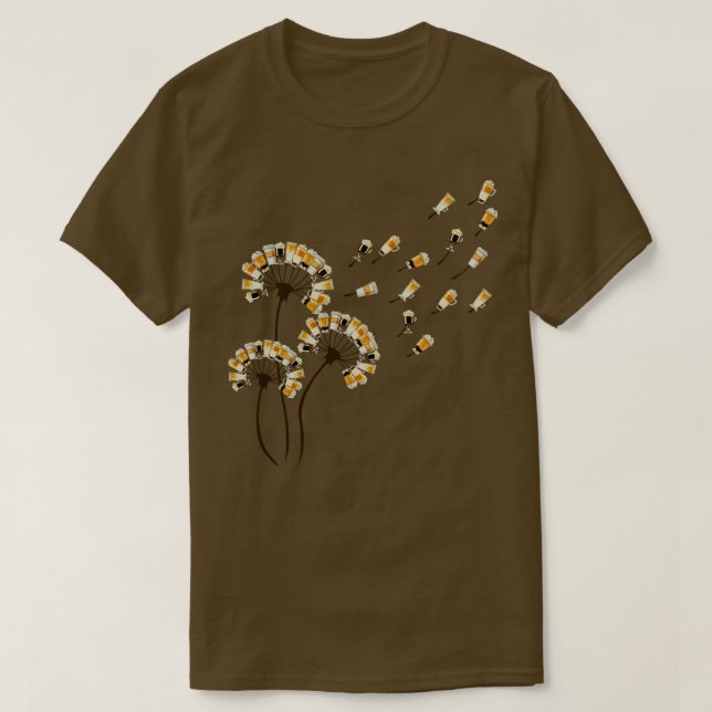 T-shirt Chemise café Dandelion Lover café (Design devant)