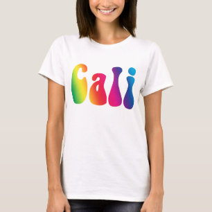 T-shirt Chemise Cali Cravate-Dye California Rainbow Logo