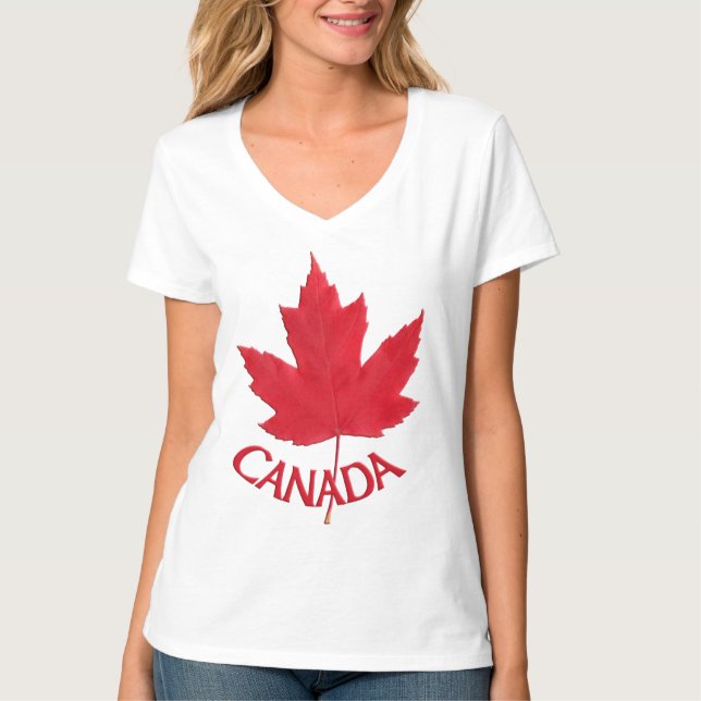 T-shirt Chemise Canada femme-chemise Lady's Maple Leaf (Devant)