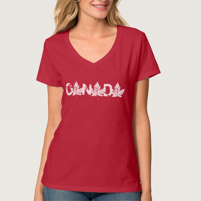T-shirt Chemise Canada Jersey Plus Taille Canada féminin (Devant)