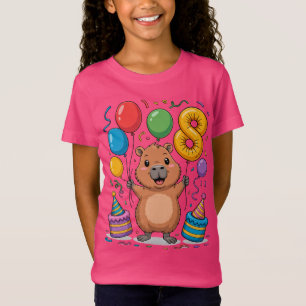 T-Shirt Chemise Capybara pour filles de 8 ans pour célébra