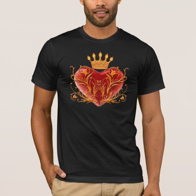 T-shirt Chemise cardiaque Filigree Crown (Devant)