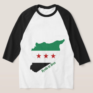 T-shirt chemise - carte de la syrie libre