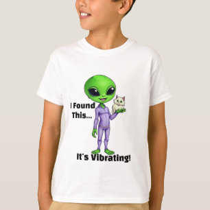 T-shirt Chemise Chat Alien Vibrante - J'ai Trouvé Ce Tee D