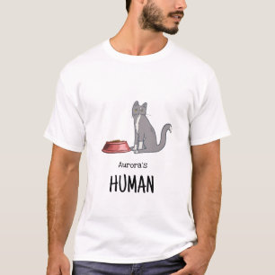 T-shirt Chemise Chat Tuxedo Gris