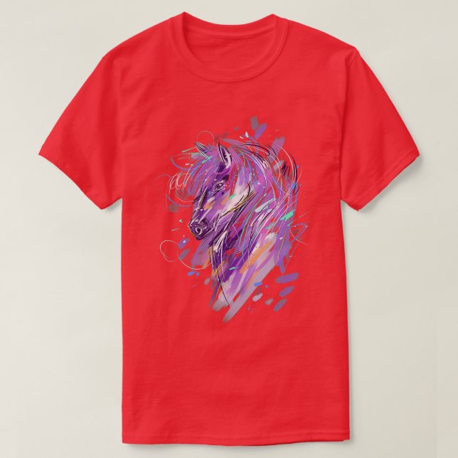 T-shirt Chemise Cheval Femmes Filles Cheval Équitation Che (Design devant)