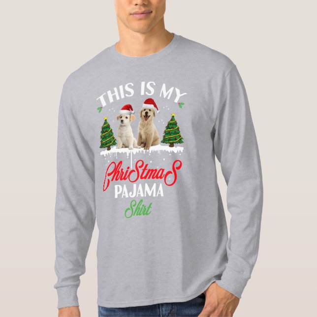 T-shirt Chemise Chien de Noël, Chemise Visage Chien Person (Devant)