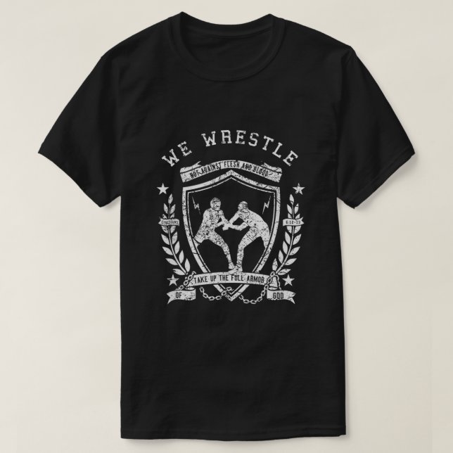 T-shirt Chemise chrétienne de lutte avec la Bible Verse (Design devant)