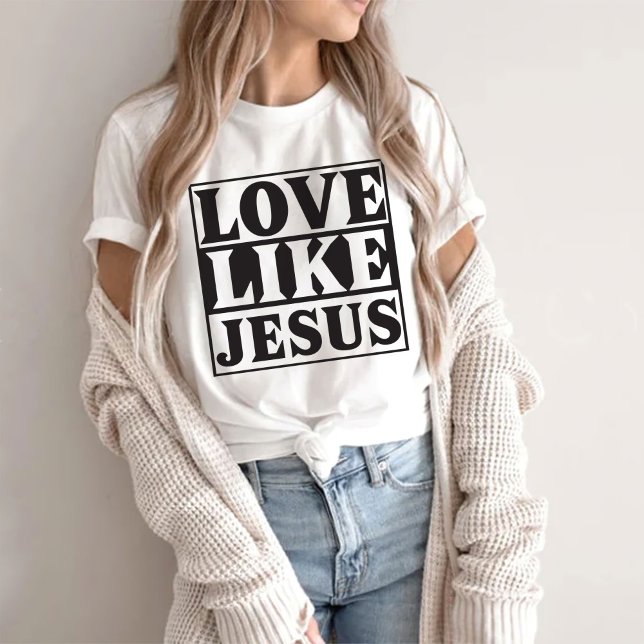 T-shirt Chemise Chrétienne Occidentale, Amour Comme Jésus  (Créateur téléchargé)