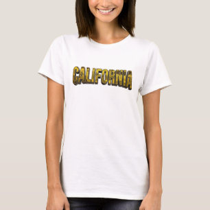 T-shirt Chemise citation CALIFORNIA orange ludique