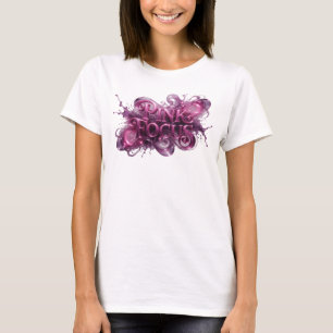 T-shirt Chemise citation PINK FOCUS Rose Élégante