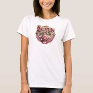 T-shirt Chemise citation Sharp Orange QUEEN MODE ON