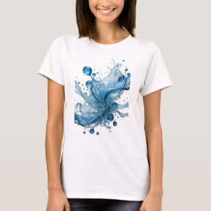 T-shirt Chemise citation WATER SPLASH Witty Blue