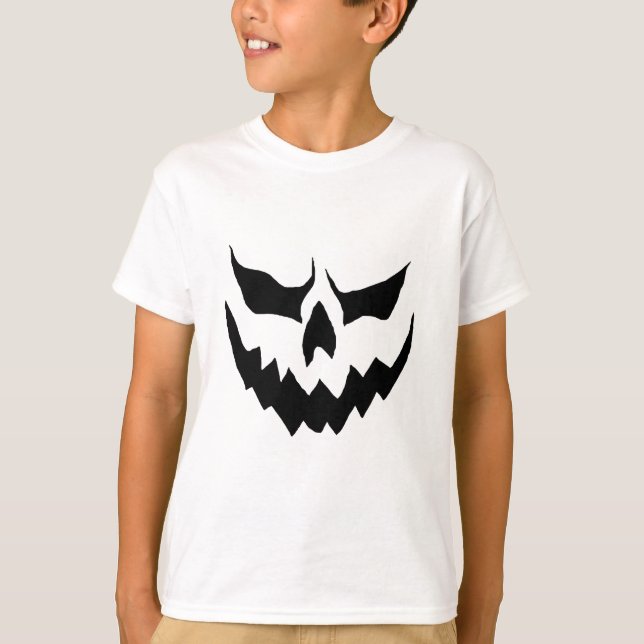 T-shirt Chemise Citrouille effrayante pour enfants (Devant)