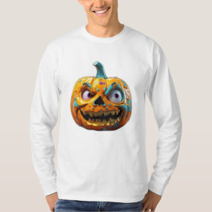T-shirt Chemise citrouille Halloween 3D   Halloween Vintag